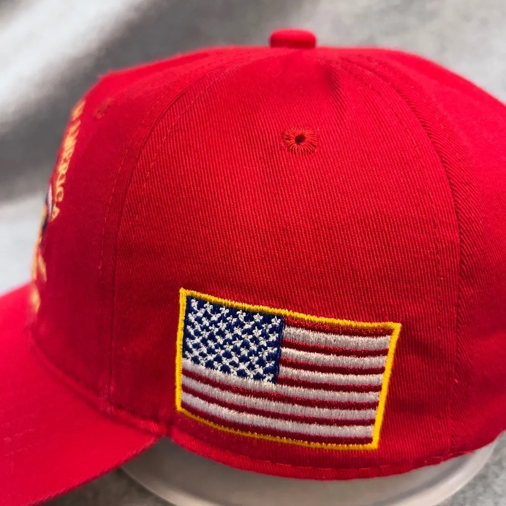 USA 250th Anniversary Unisex Red Unbranded Hat Patriotic Eagle Flag OSFM